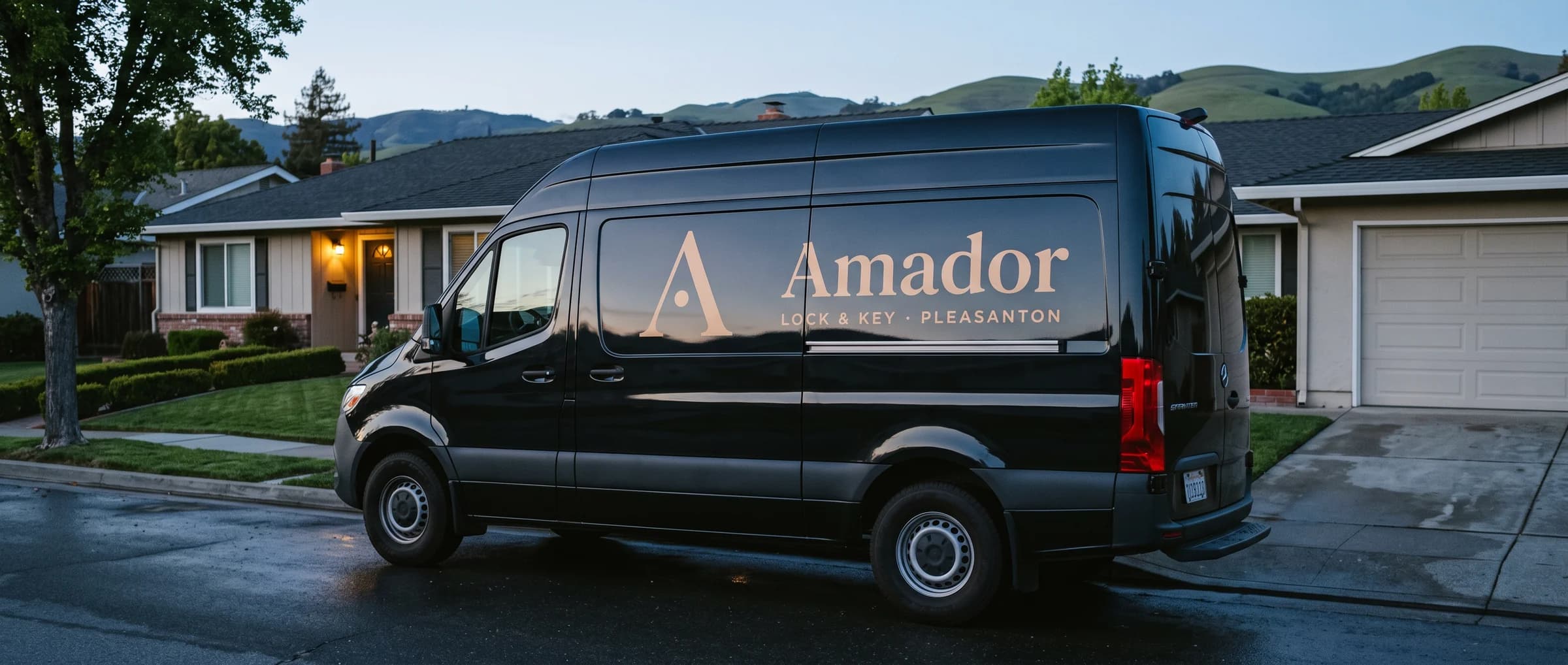 Amador service van at dusk